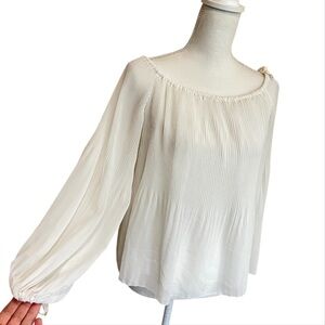 Wilfred Talence Off The Shoulder Pleated Blouse - Size L